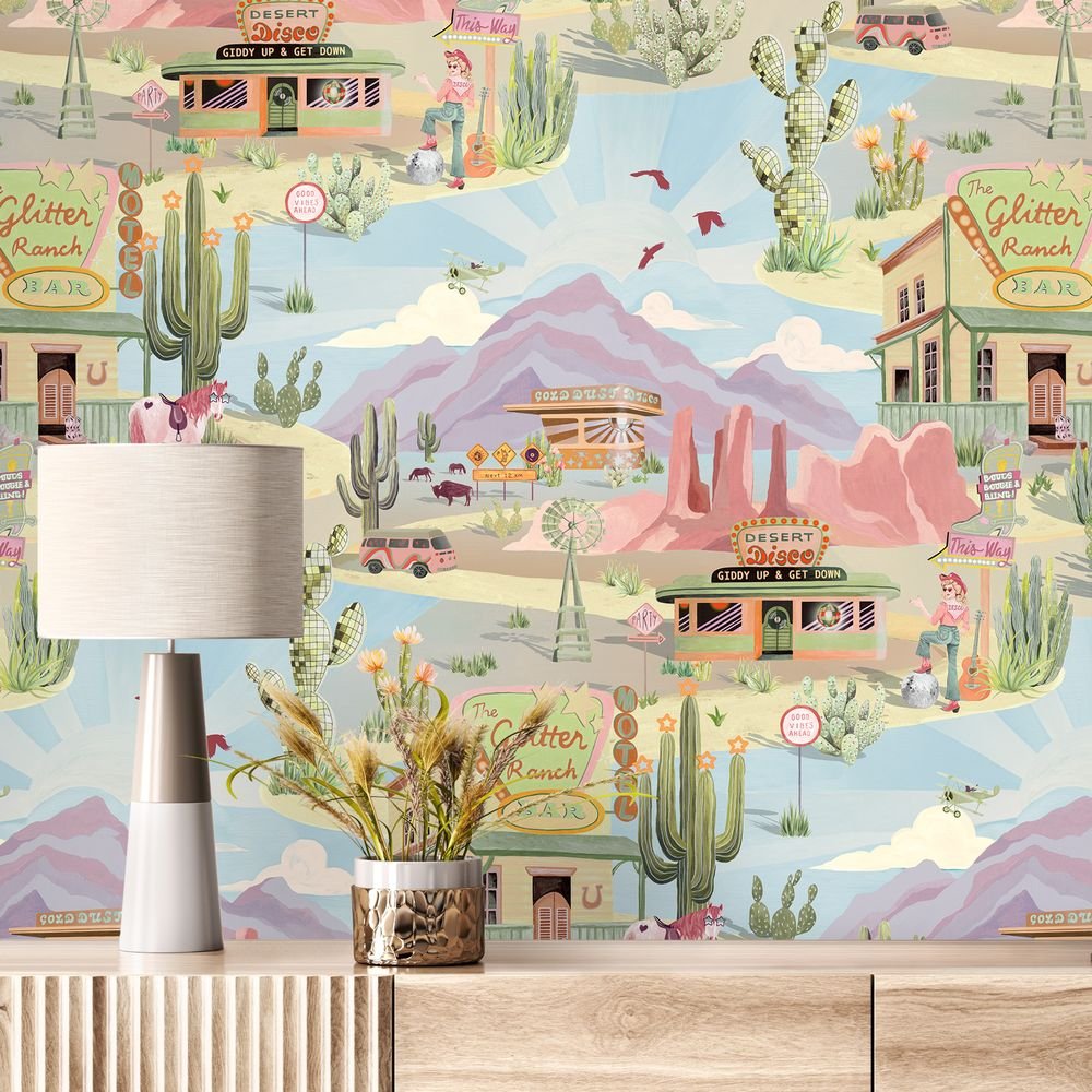 The Glitter Ranch Wallpaper - Summer - Brand McKenzie - BMGI006/08D - Premier Wallcovering