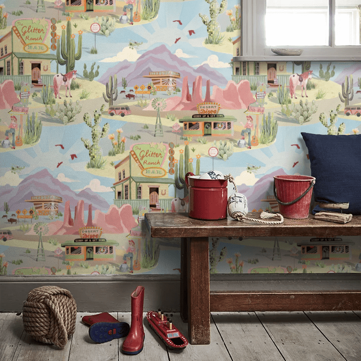 The Glitter Ranch Wallpaper - Summer - Brand McKenzie - BMGI006/08D - Premier Wallcovering