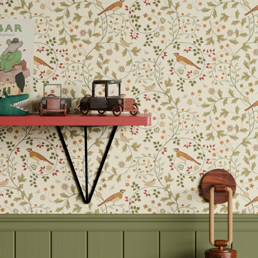 The Grand Estate Wallpaper - Rural Tones on Vintage Cream - LAN100218 - Lucie Annabel - Premier Wallcovering