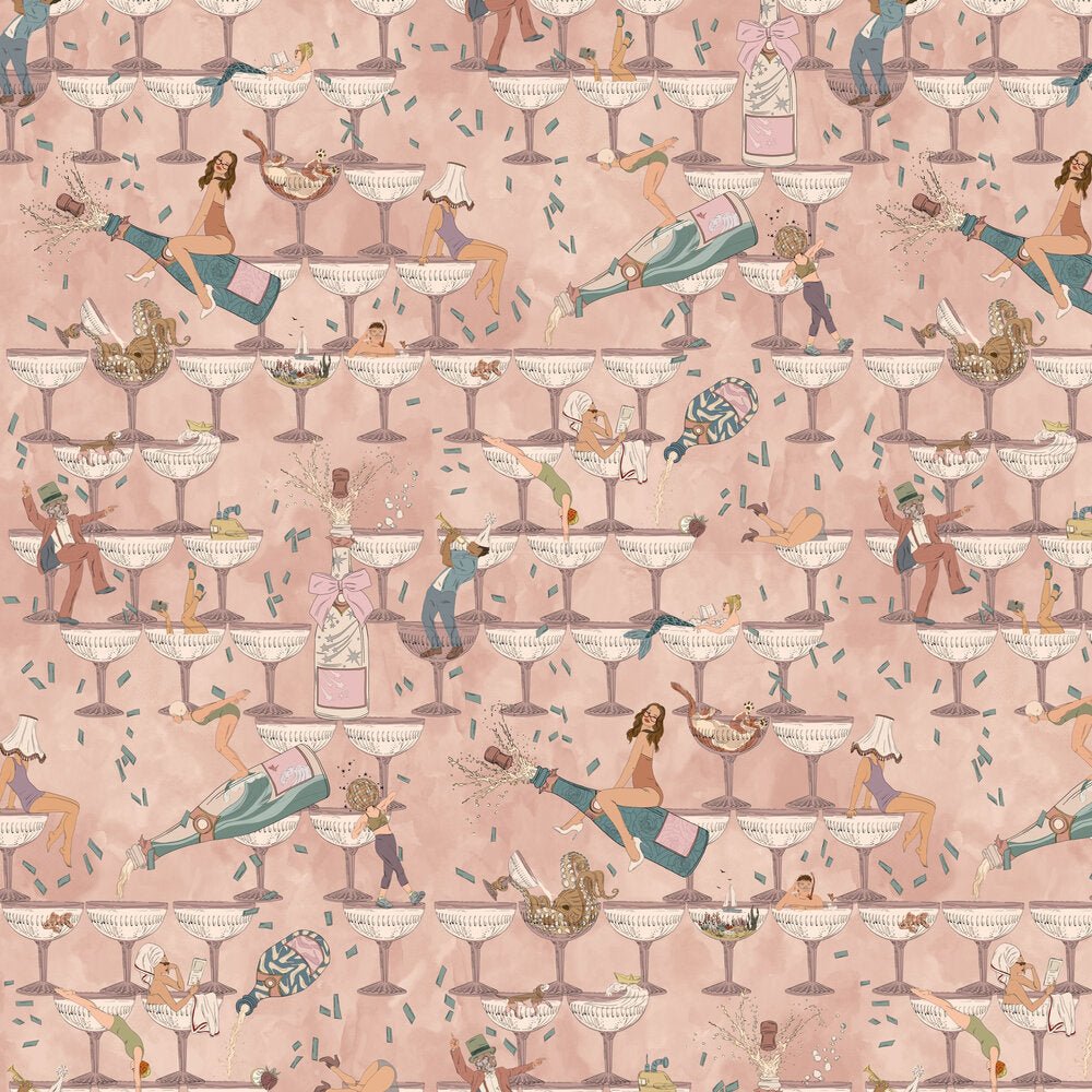 The Grand Pour Wallpaper - Vintage Petal - Brand McKenzie - BMGI006/09D - Premier Wallcovering