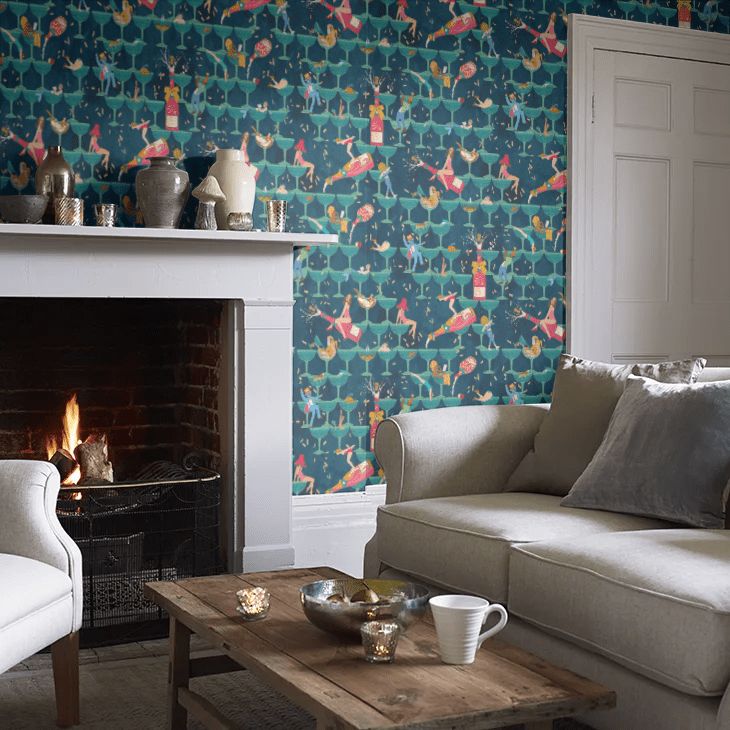 The Grand Pour Wallpaper - Velvet Sapphire - Brand McKenzie - BMGI006/09C - Premier Wallcovering