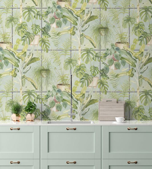 The Green House Wallpaper - House Green - Brand McKenzie - BMTD001/13B - Premier Wallcovering