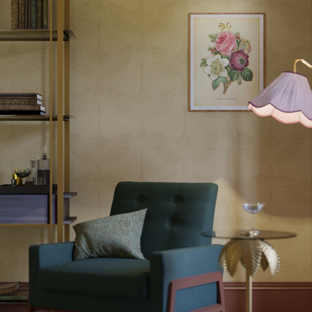 The Orient Wallpaper - Ochre - LAN100155 - Lucie Annabel - Premier Wallcovering