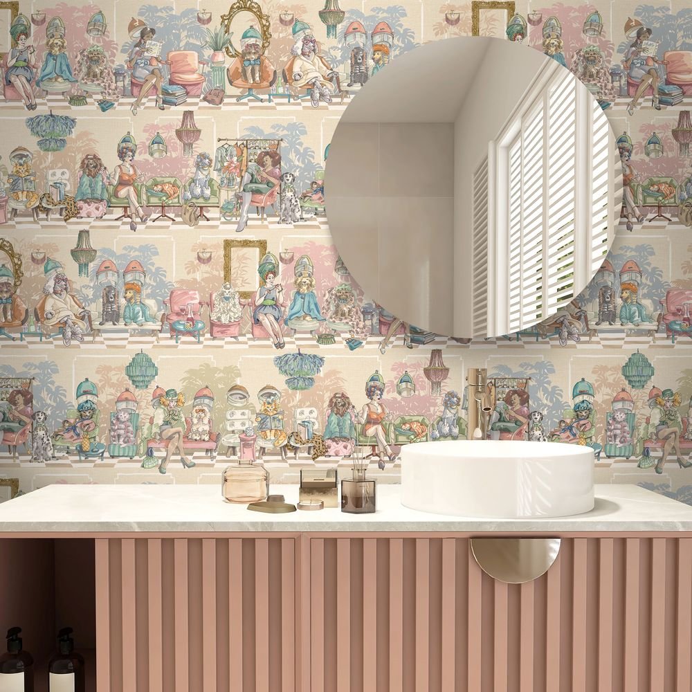 The Parlour Wallpaper - Vanilla Blush - Brand McKenzie - BMGI006/10C - Premier Wallcovering