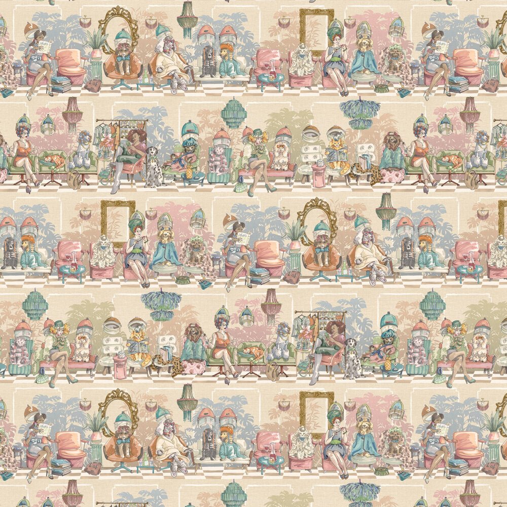 The Parlour Wallpaper - Vanilla Blush - Brand McKenzie - BMGI006/10C - Premier Wallcovering