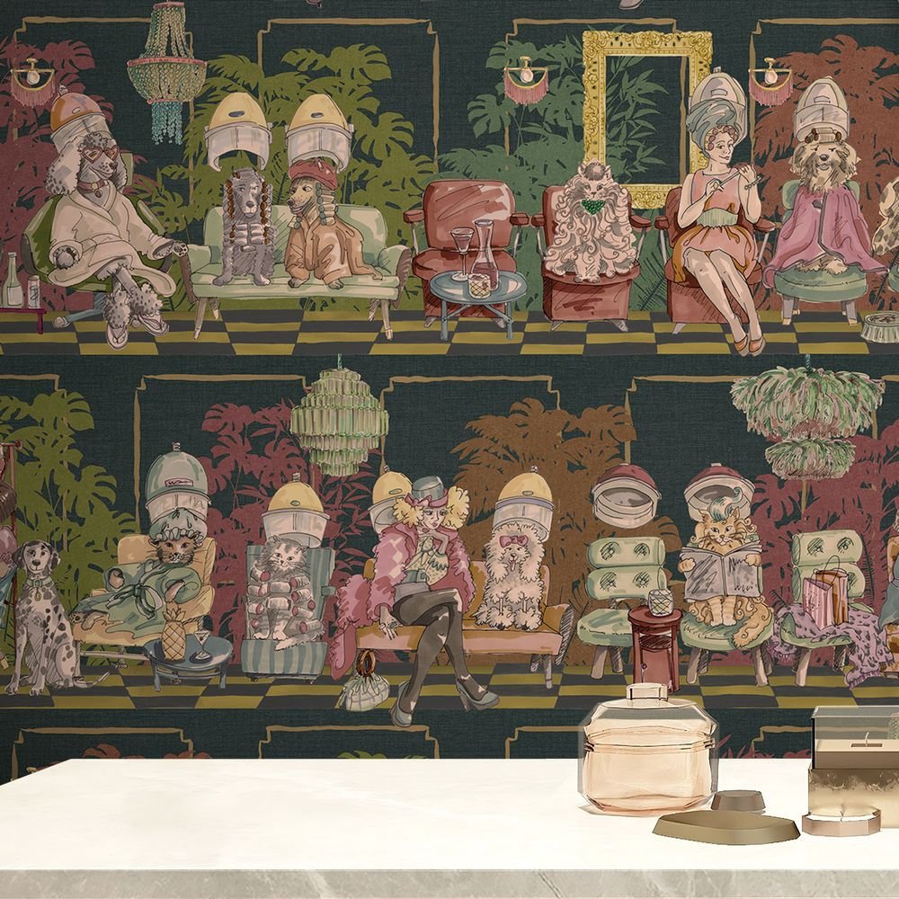 The Parlour Wallpaper - Dark Dye - Brand McKenzie - BMGI006/10A - Premier Wallcovering