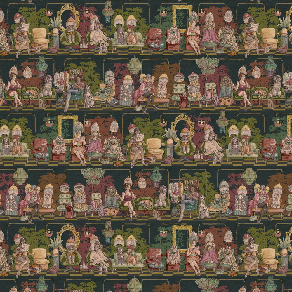 The Parlour Wallpaper - Dark Dye - Brand McKenzie - BMGI006/10A - Premier Wallcovering