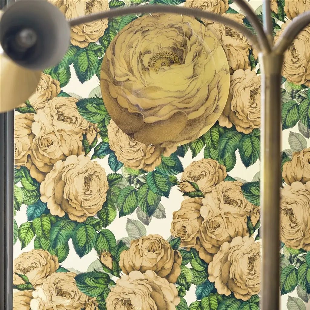 The Rose Wallpaper - Sepia - John Derian - PJD6002/01 - Premier Wallcovering