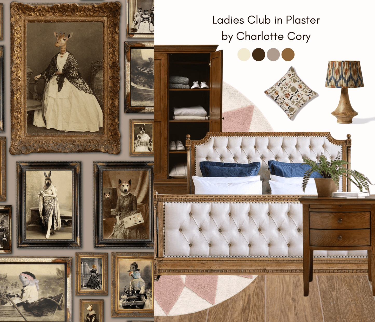 The Soiree Wallpaper - Plaster - The Graduate Collection - CC1LADIESPLASTER - Premier Wallcovering