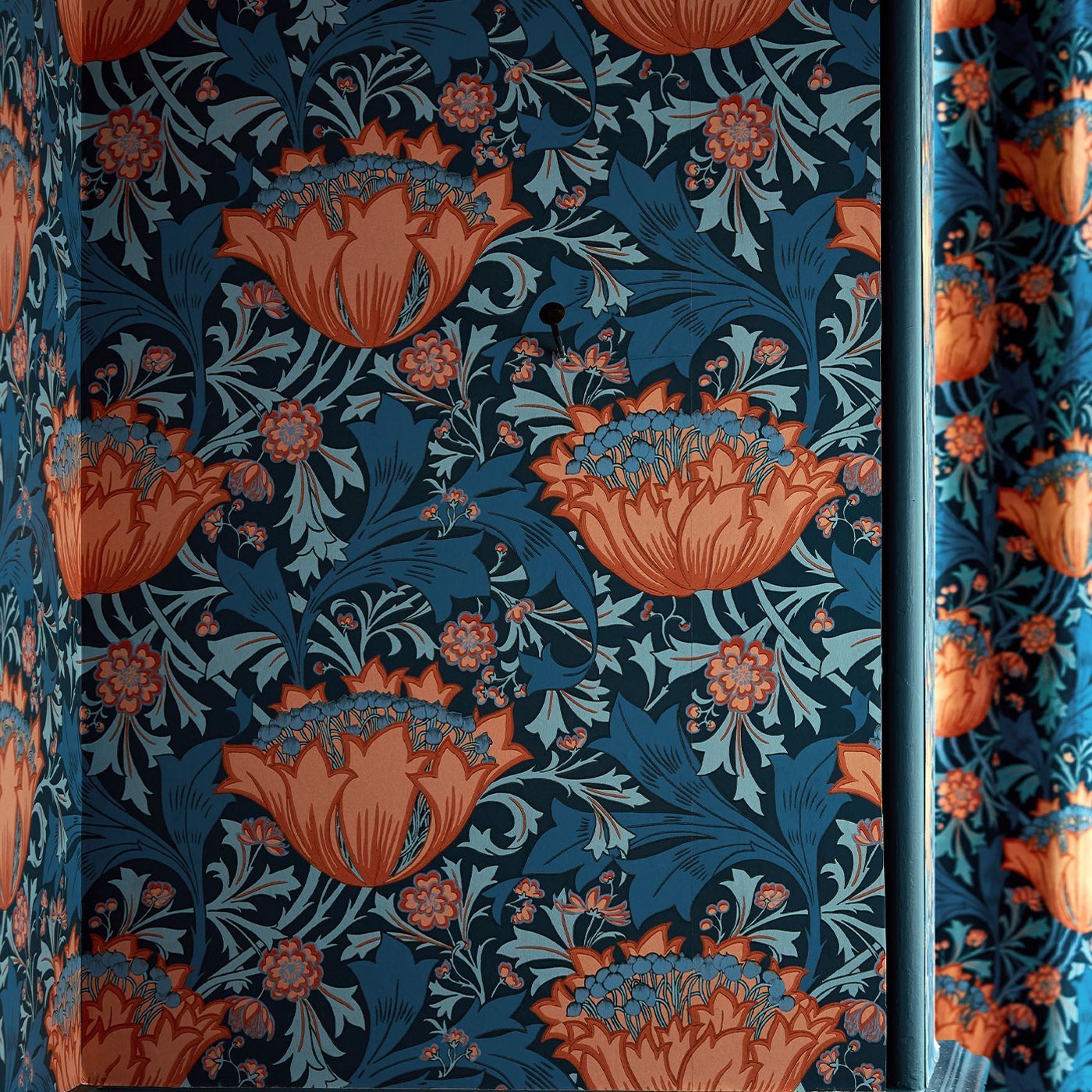 The St Sabastian Wallpaper - Midnight Embers - 510011 - Morris & Co - Premier Wallcovering