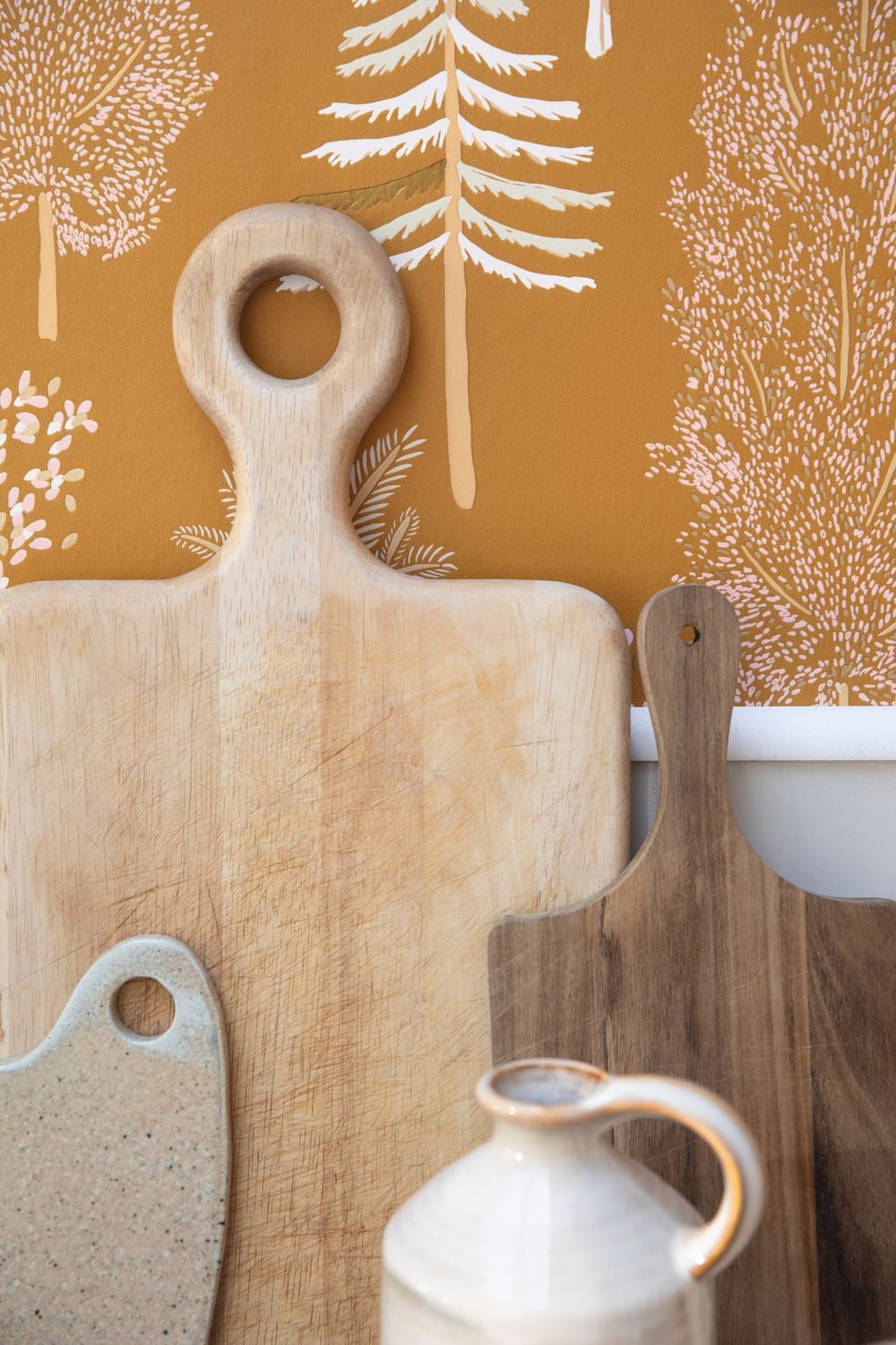 The Tree House Wallpaper - Ocre - Caselio - 102952237 - Premier Wallcovering