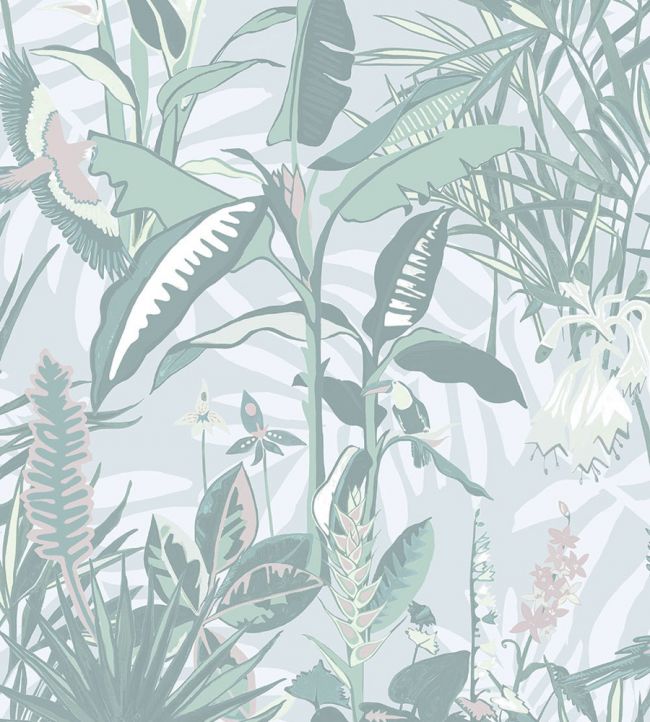 The Tropics Wallpaper - Mint Green - Brand McKenzie - BMTD001/14B - Premier Wallcovering