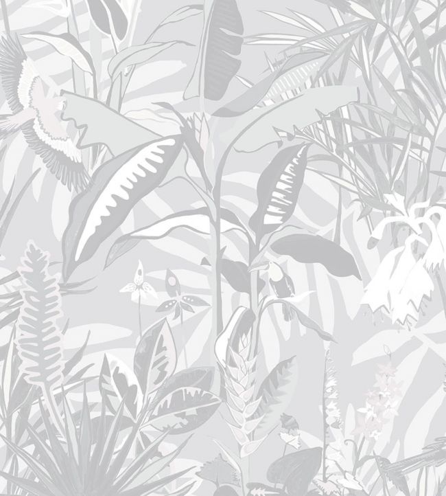 The Tropics Wallpaper - Stone Grey - Brand McKenzie - BMTD001/14C - Premier Wallcovering