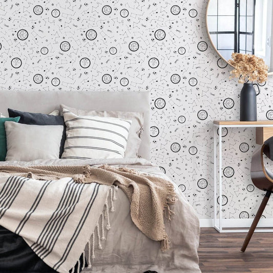 There's A Star For Everyone Wallpaper - Moon Grey - Lust Home - LH900092 - Premier Wallcovering