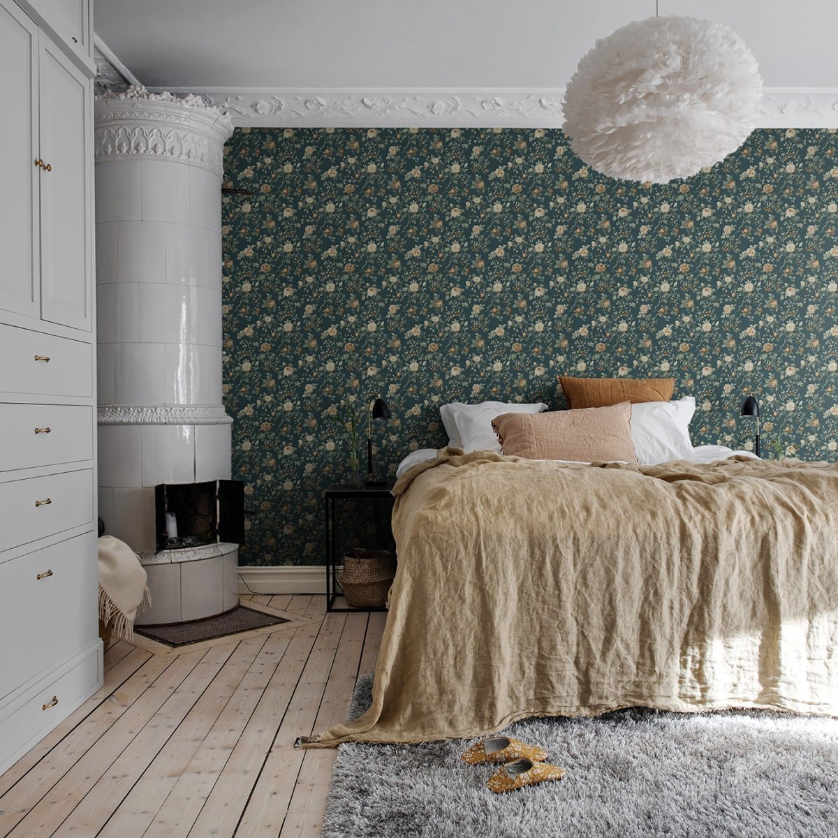 Thorn Rose Petite Wallpaper - Madame Hardy - Rebel Walls - R18529 - Premier Wallcovering