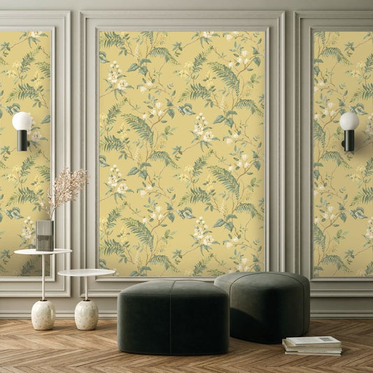 Thornleigh Wallpaper - Amber Buttercup - Timothy Wilman - TW2566 - Premier Wallcovering