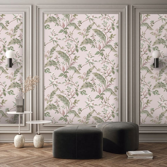 Thornleigh Wallpaper - Old Rose - Timothy Wilman - TW2569 - Premier Wallcovering
