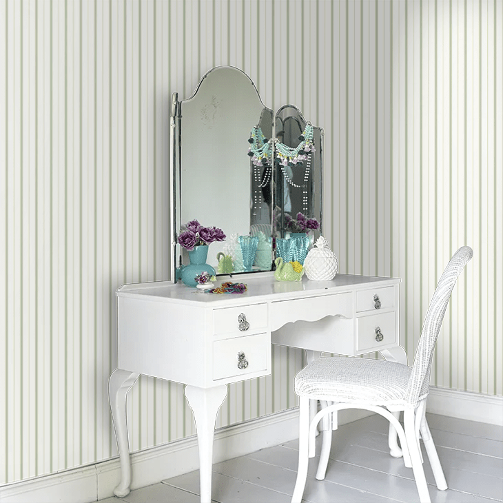 Thread Stripe Wallpaper - Basil - Ohpopsi - SIS50158W - Premier Wallcovering