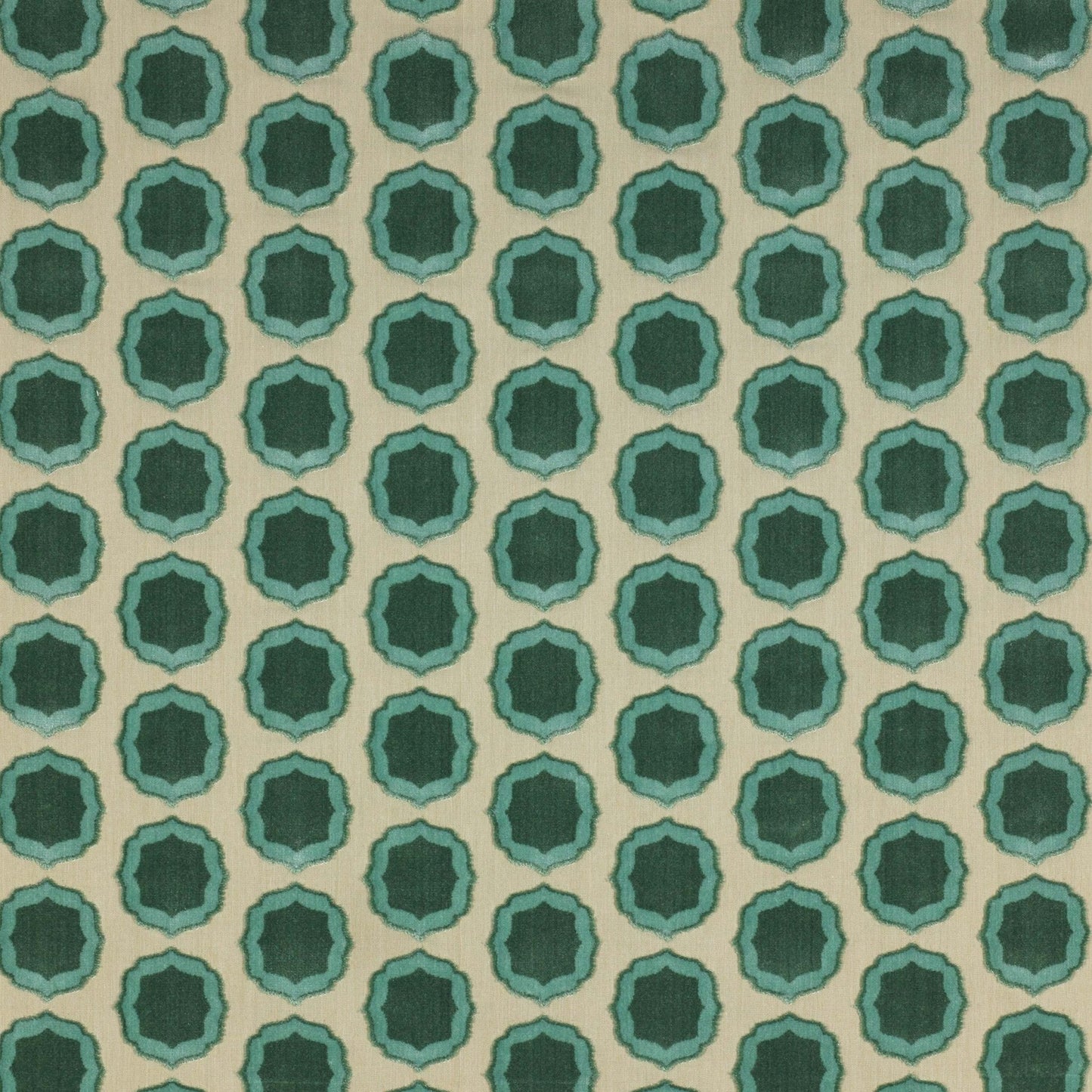 Tiana Fabric - Turquoise/Nattier - Manuel Canovas - 04786/08 - Premier Wallcovering