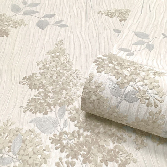 Tiffany Fiore Floral Wallpaper - Beige - Belgravia - 41311 - Premier Wallcovering