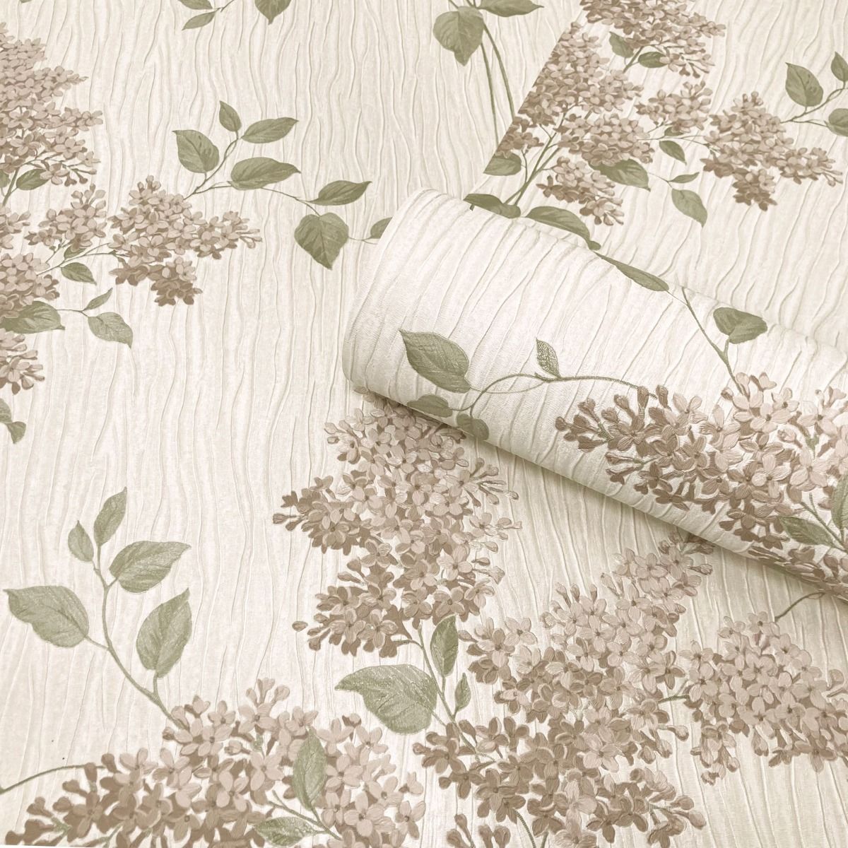 Tiffany Fiore Textured Vinyl Wallpaper - Sage - Belgravia - 41340 - Premier Wallcovering