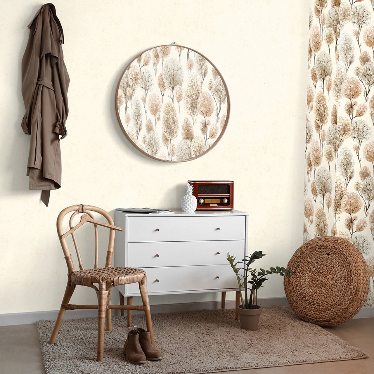 Tilia Plain Julie Feels Home Wallpaper - Cream - Hohenberger - 26932 - Premier Wallcovering
