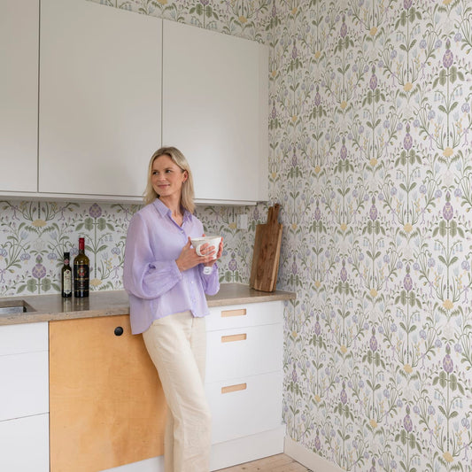 Till Carl Wallpaper - Lilac - Sandberg - S10154 - Premier Wallcovering