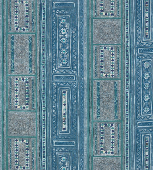 Time Teller Fabric - Indigo - Christopher Farr Cloth - CF1008 - 02 - Premier Wallcovering