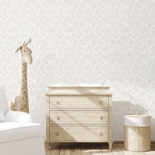 Tiny Tots 2 Koala Leaf Wallpaper - Greige - Galerie - G78380 - Premier Wallcovering