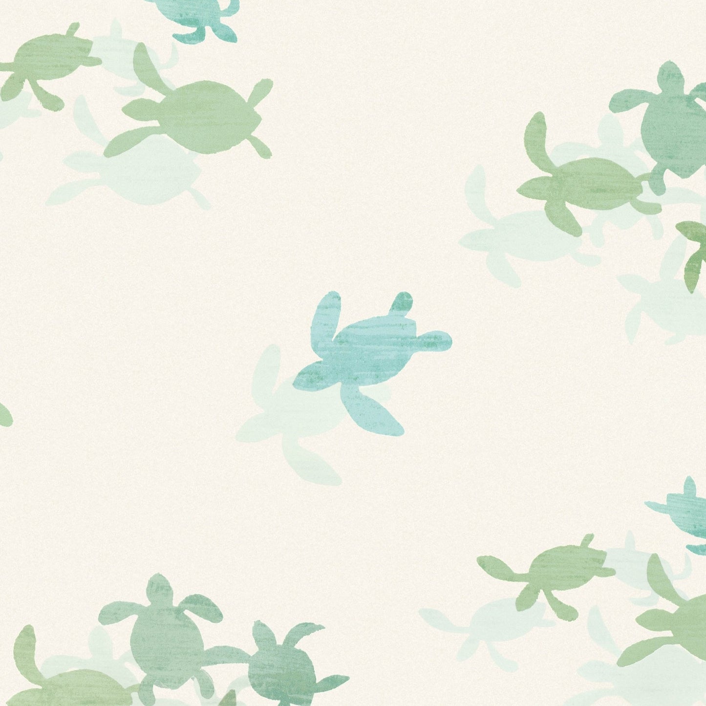 Tiny Turtles Wallpaper - Blue / Green - Villa Nova - W584/01 - Premier Wallcovering