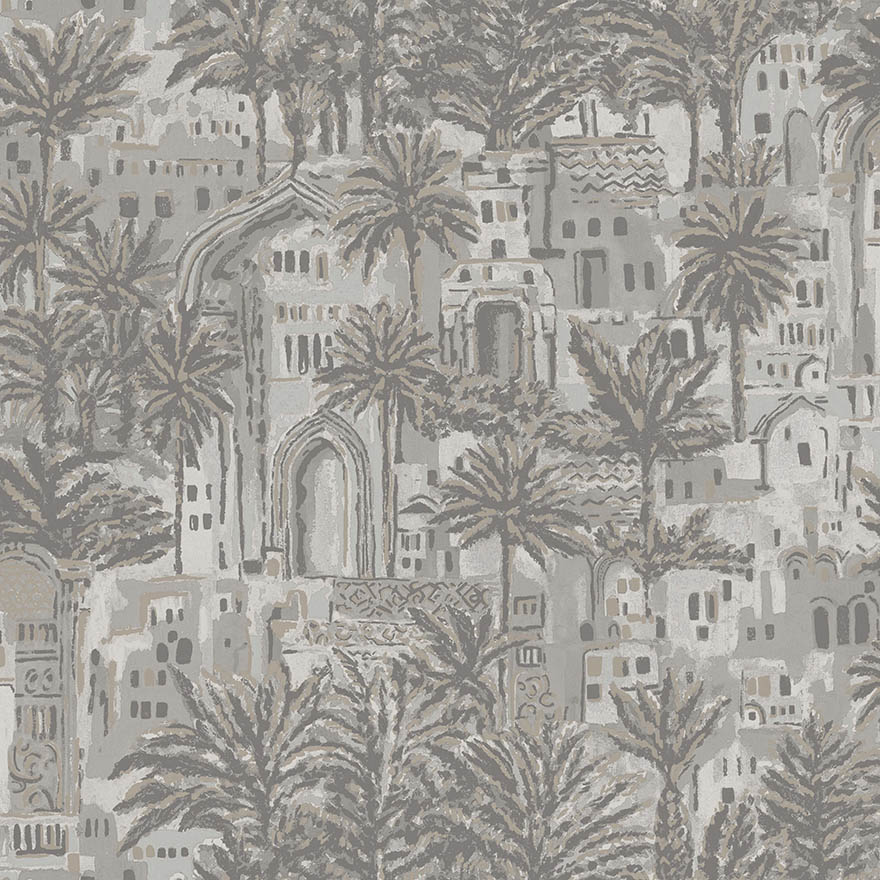 Tipaza Wallpaper - Grey - Holden Décor - 65832 - Premier Wallcovering