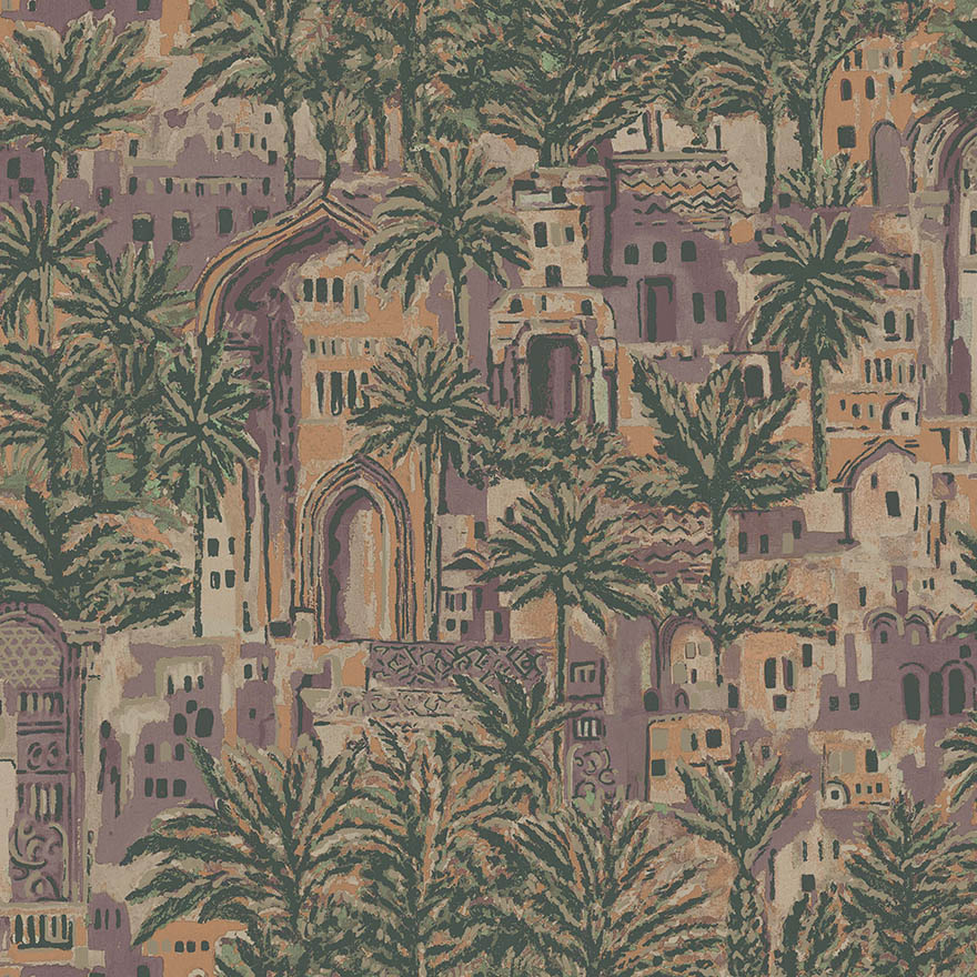 Tipaza Wallpaper - Plum - Holden Décor - 65831 - Premier Wallcovering