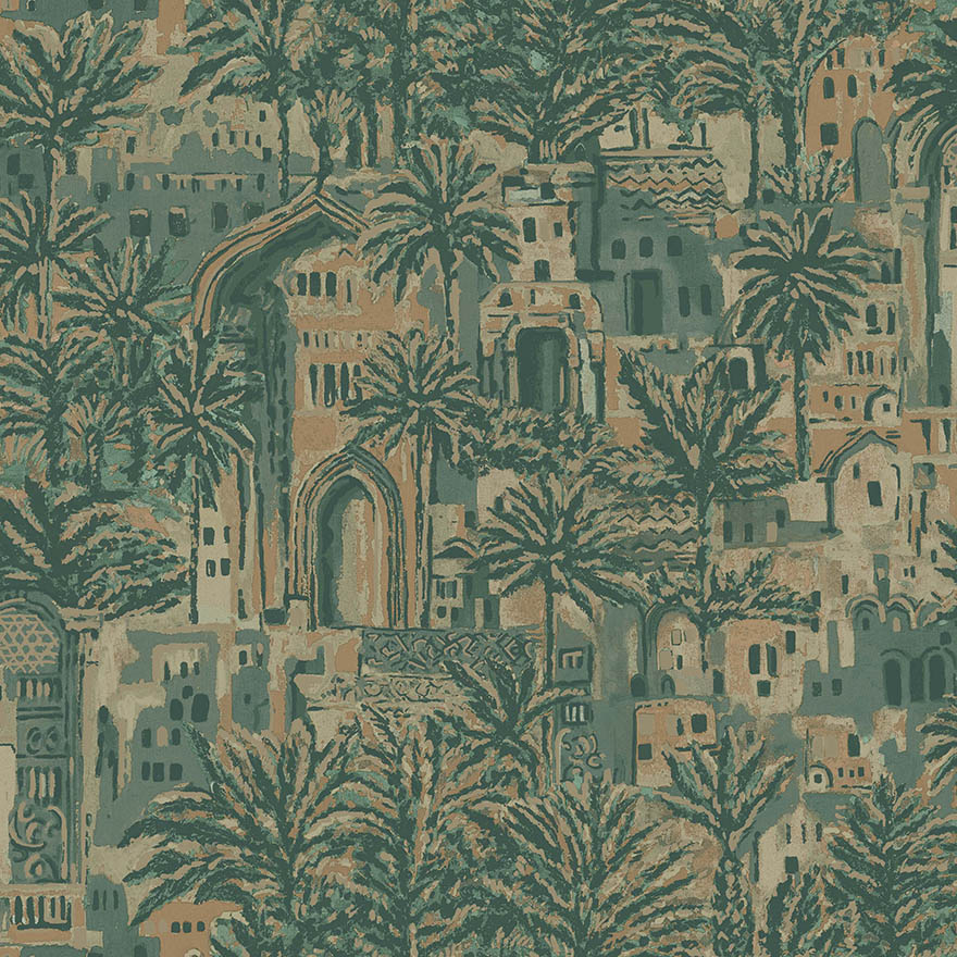 Tipaza Wallpaper - Green - Holden Décor - 65830 - Premier Wallcovering