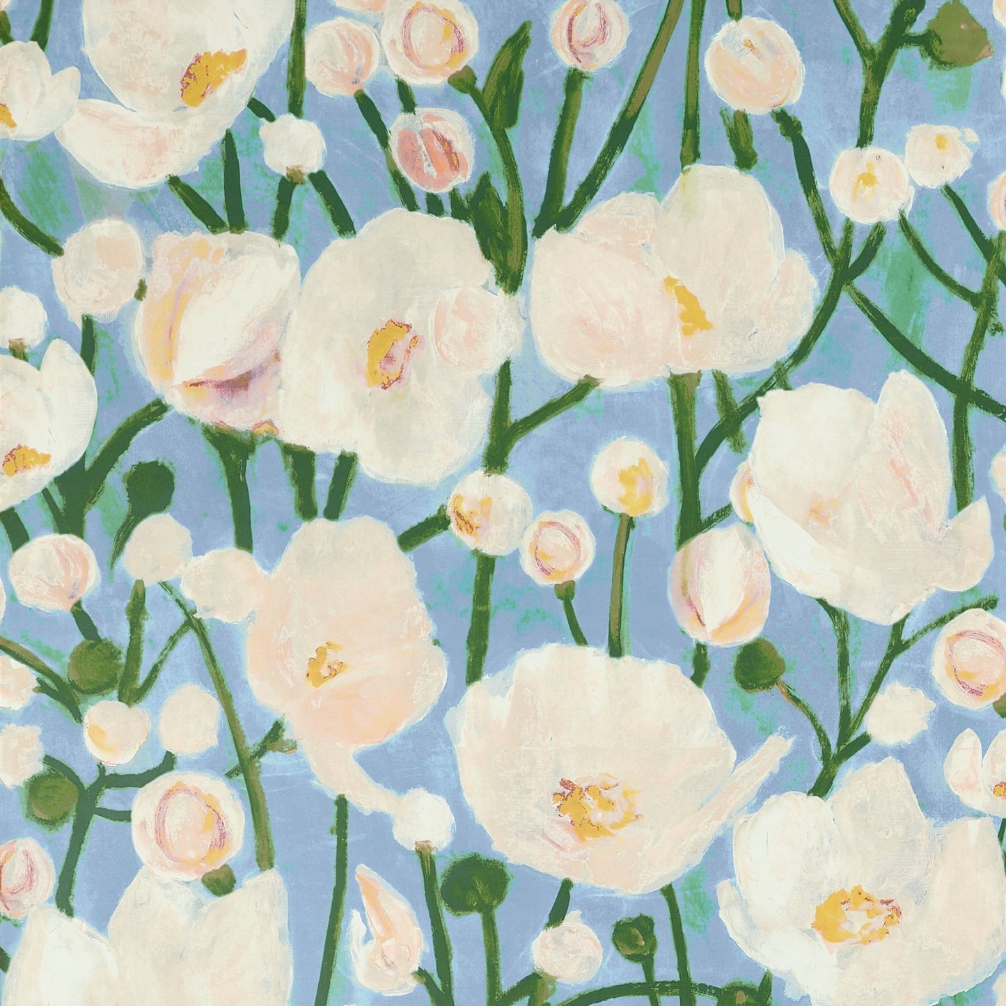 Tivoli Wallpaper - Sky Blue - Thibaut - T45016 - Premier Wallcovering