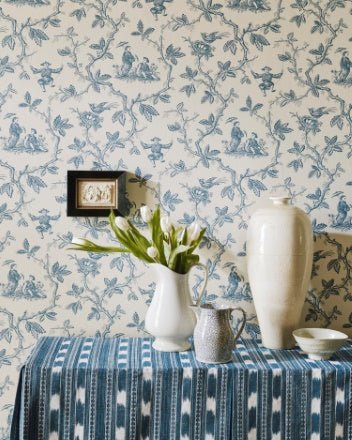 Toile Chinoise Wallpaper - Pink - Colefax & Fowler - W7017 - 01 - Premier Wallcovering