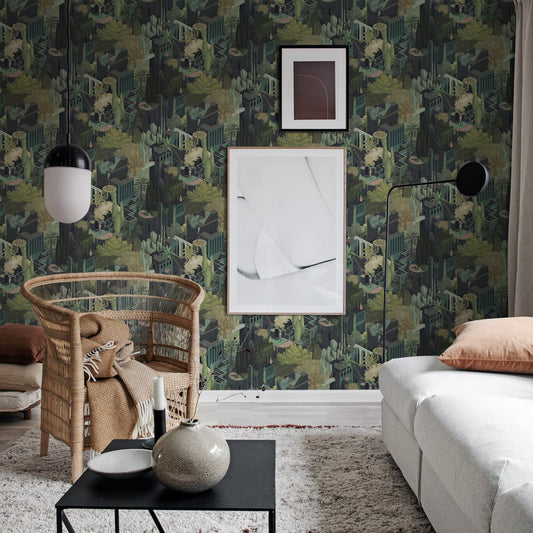 Toledo Wallpaper - Juniper - Rebel Walls - R17511 - Premier Wallcovering