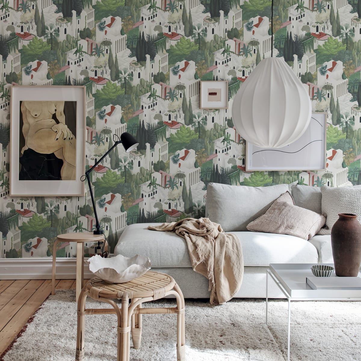 Toledo Wallpaper - Pearl - Rebel Walls - R17513 - Premier Wallcovering