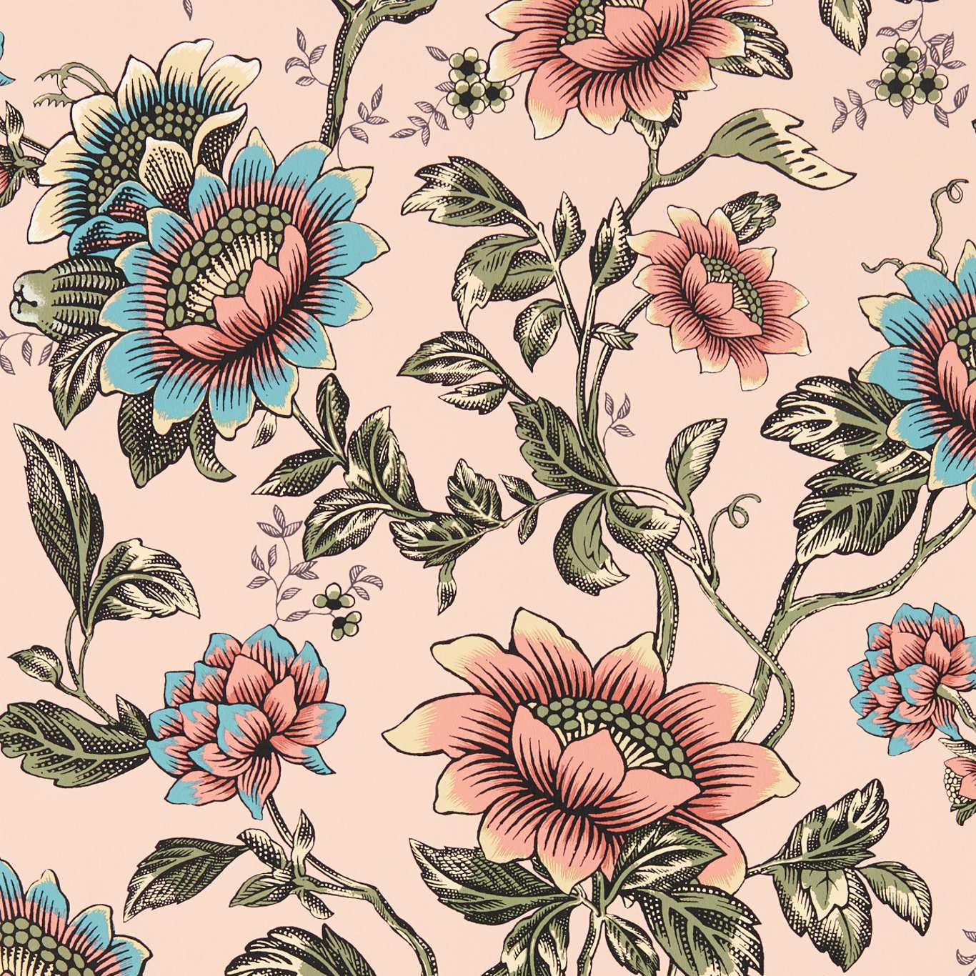 Tonquin Wallpaper - Blush - Clarke & Clarke - W0134/01 - Premier Wallcovering