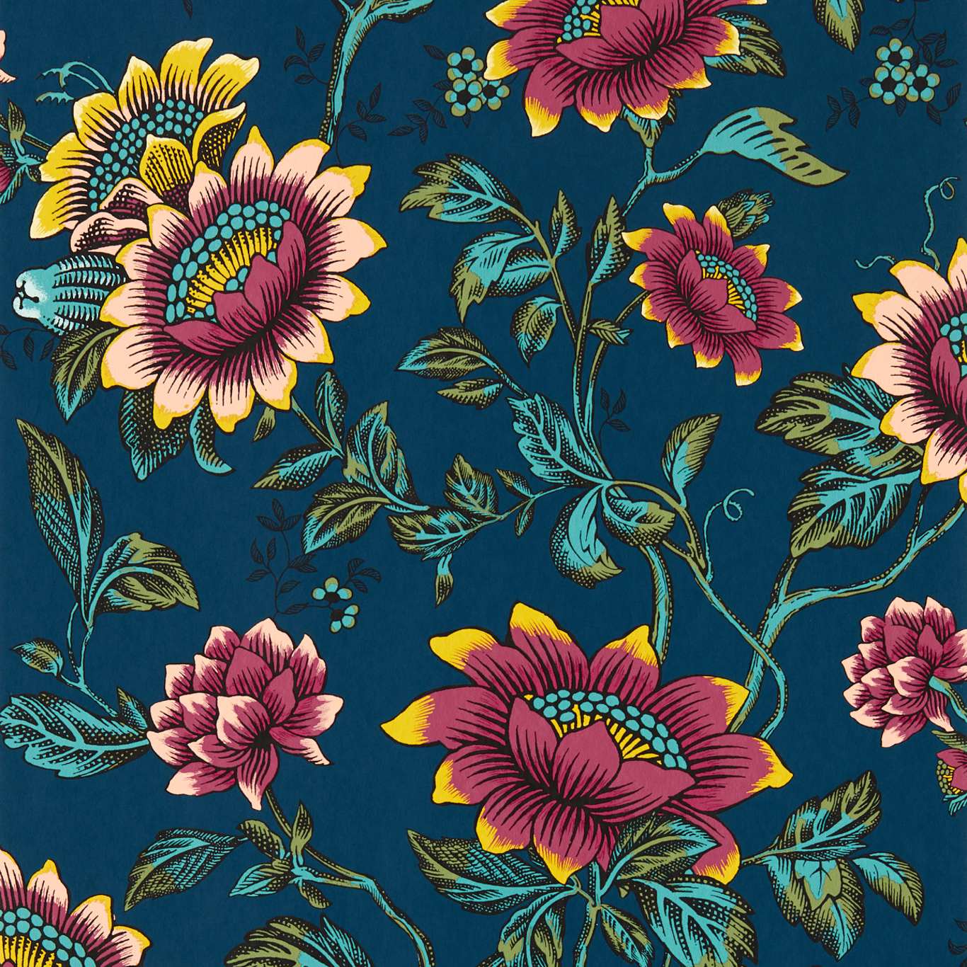 Tonquin Wallpaper - Midnight - Clarke & Clarke - W0134/03 - Premier Wallcovering