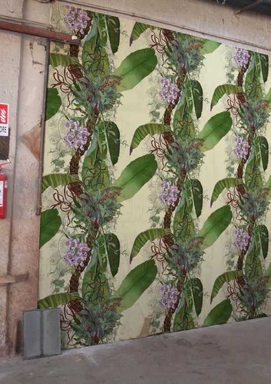 Topical Tropical Superwide Wallpaper - Vanilla - Timorous Beasties - DWN/TOPT/OBRN/01 - Premier Wallcovering