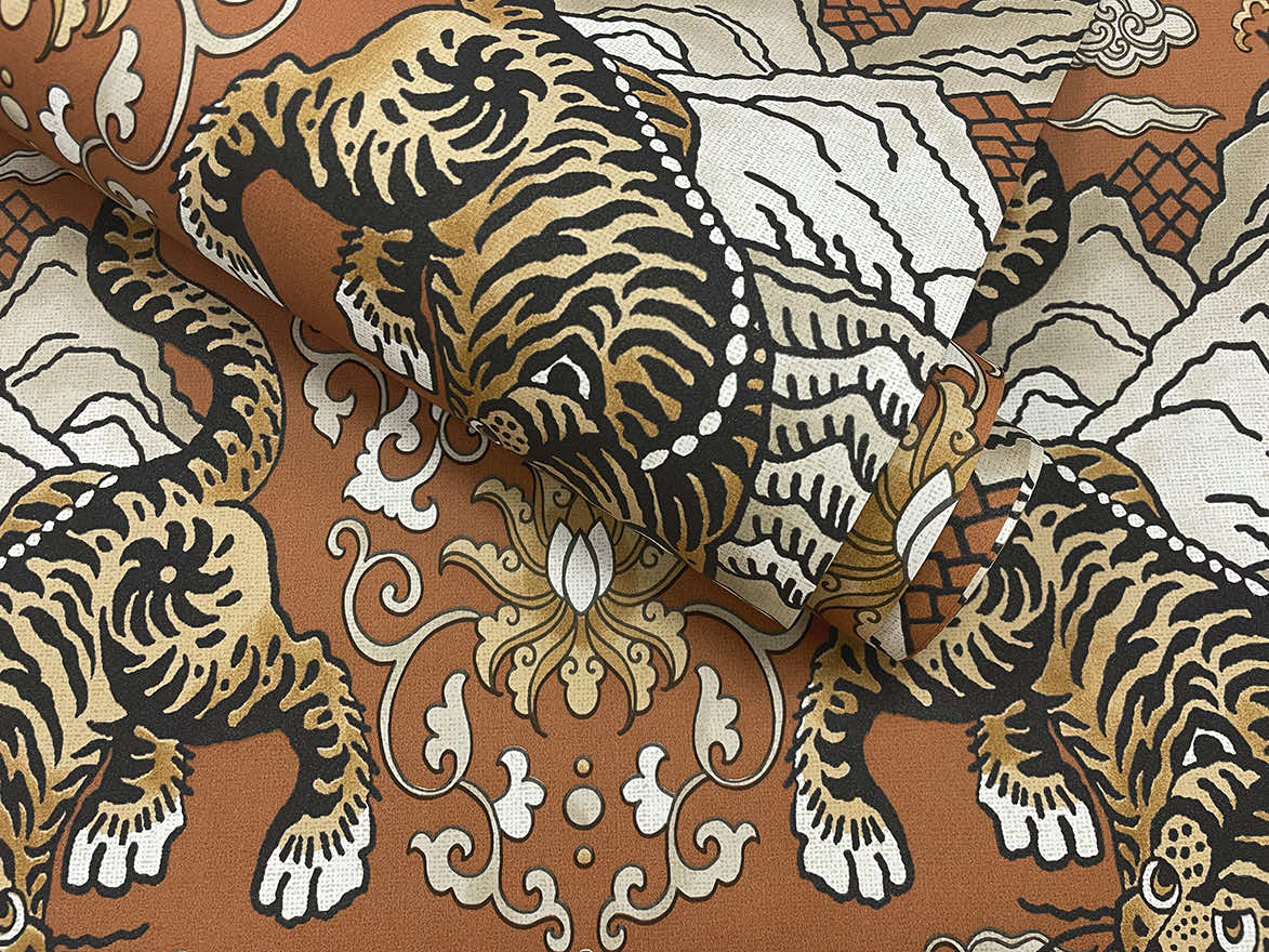 Tora Wallpaper - Orange - Holden Décor - 65912 - Premier Wallcovering