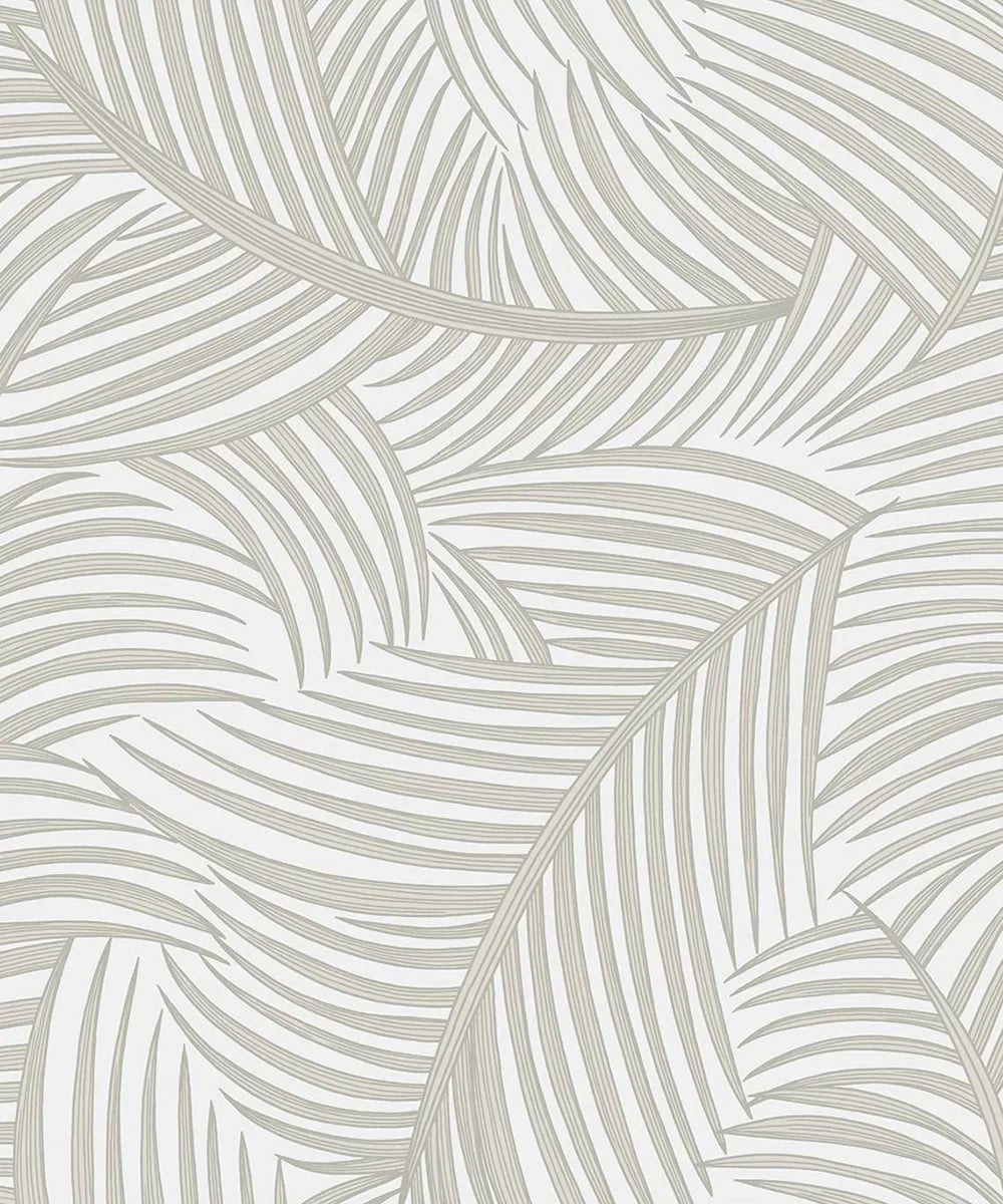 Tossed Palm Fronds Wallpaper - Sea Salt - NextWall - NW51907 - Premier Wallcovering