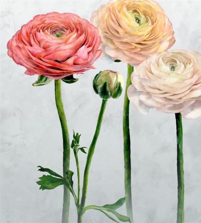 Tourangelle Scene 2 Wallpaper - Peony - PDG1100/01 - Designers Guild - Premier Wallcovering