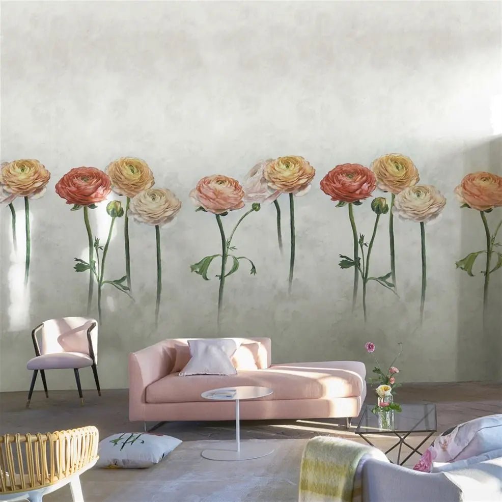 Tourangelle Scene 2 Wallpaper - Peony - Designers Guild - PDG1100/01 - Premier Wallcovering