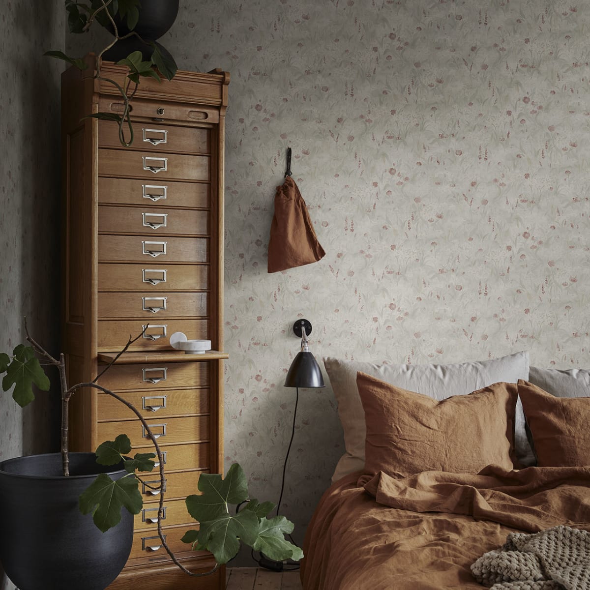 Tove Wallpaper - Sage Green - Sandberg - 246-18 - Premier Wallcovering