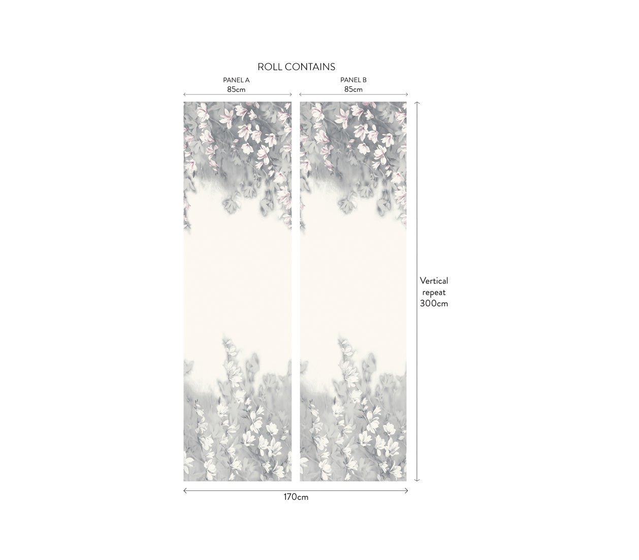 Trailing Magnolia Wall Mural - Mist - 1838 wallcoverings - 2109 - 158 - 01 - Premier Wallcovering