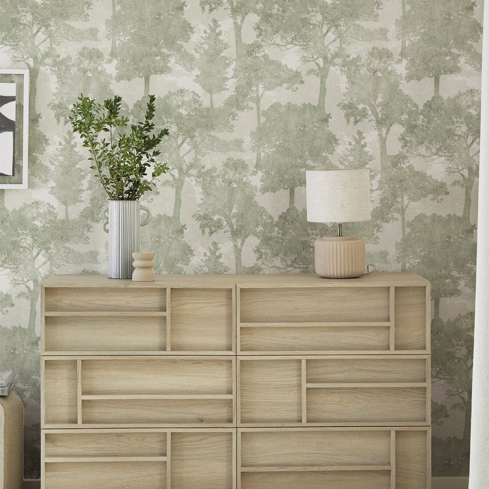 Trailing Trees Wallpaper - Sage - Next - 128841 - Premier Wallcovering