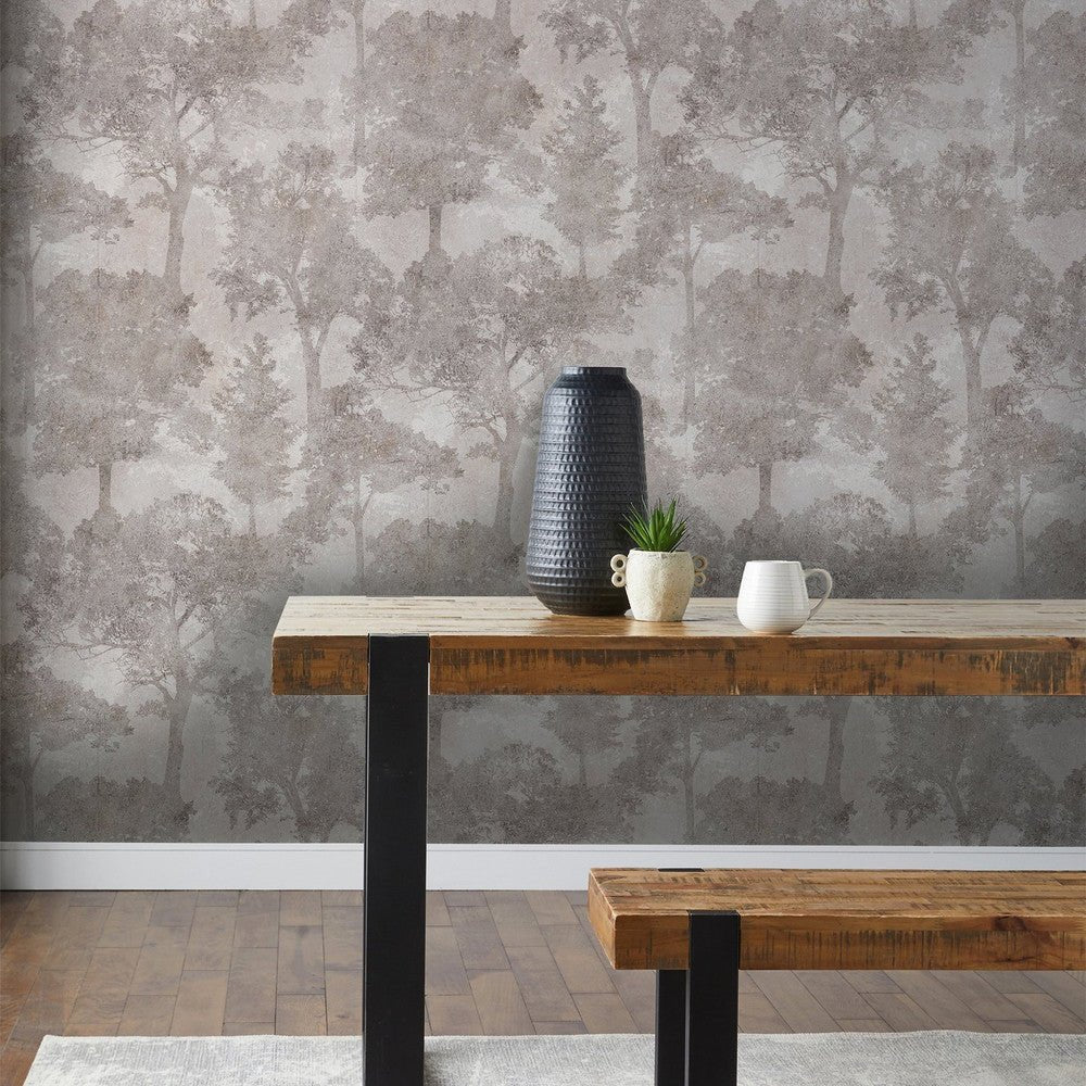 Trailing Trees Wallpaper - Grey - Next - 128839 - Premier Wallcovering