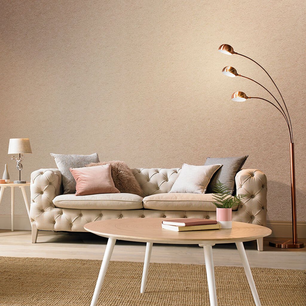 Tranquil Wallpaper - Rose Gold - Graham & Brown - 100536 - Premier Wallcovering