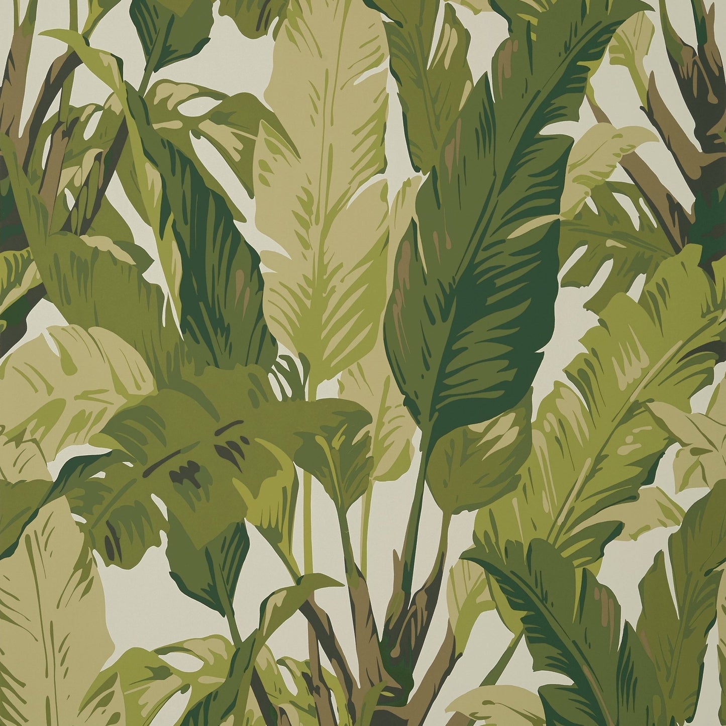 Travelers Palm Wallpaper - Sage - Thibaut - T10131 - Premier Wallcovering